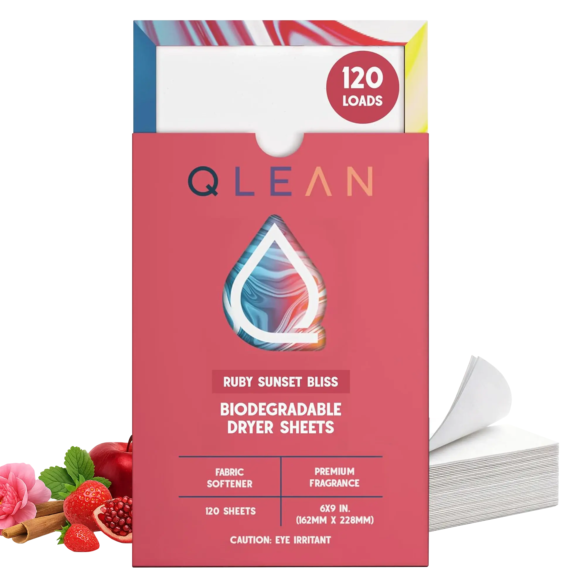 Biodegradable Dryer Sheets - Ruby Sunset Bliss